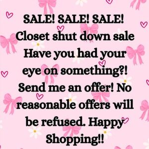 Closet Shut Down Sale!